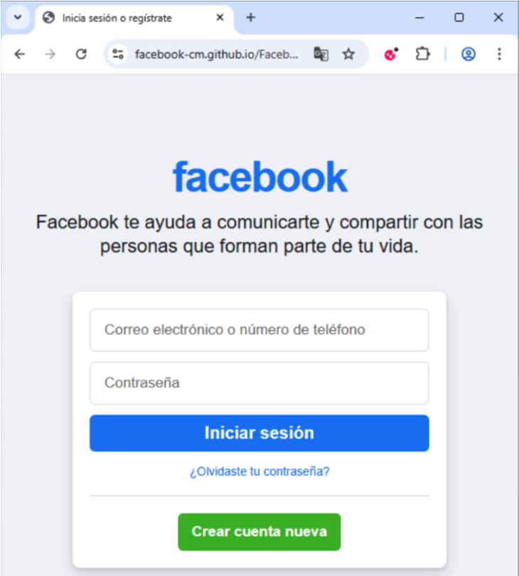 Facebook fake