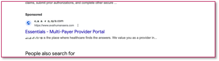 Verseuchte Google Ad