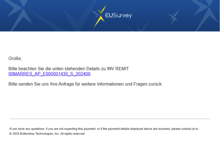 EUSurvey Phishing