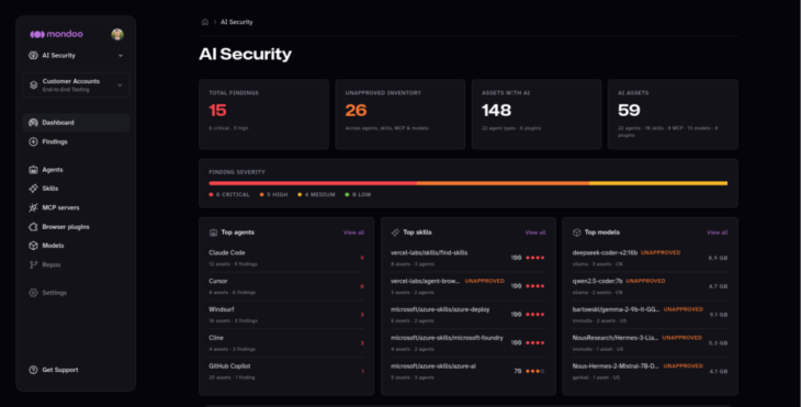 Dashboard AI Security Customer