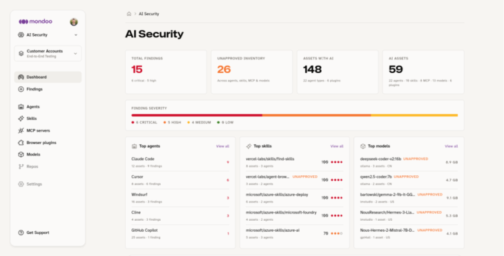 Dashboard AI Security Customer