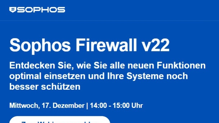 Sophos Firewall v22 – Neue Funktionen
