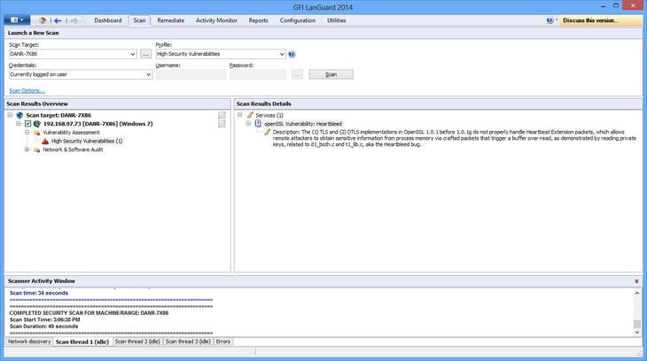 GFI LanGuard Vulnerability Beschreibung